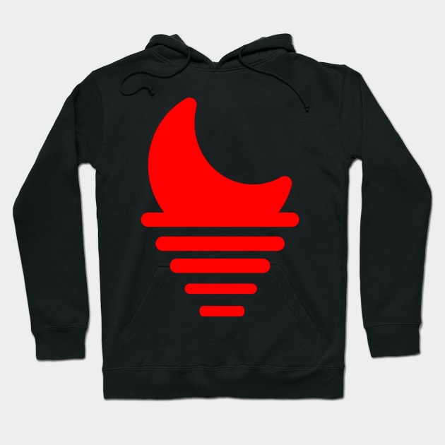 Full red moon Hoodie by Dsense Ilustrator